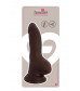 Коричневый фаллоимитатор BENDABLE DILDO на присоске - 18 см.