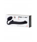 Черный безремневой страпон Silicone Bendable Strap-On S