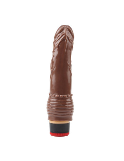 Коричневый вибратор 7.6” Vibe Cock - 19,5 см.