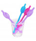 Набор разноцветных трубочек для напитков в виде вагины Pussy Straws - 9 шт.