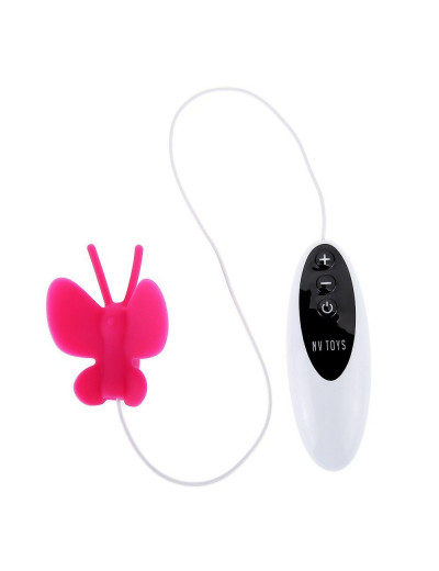 Розовый клиторальный стимулятор Butterfly
