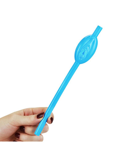 Набор разноцветных трубочек для напитков в виде вагины Pussy Straws - 9 шт.
