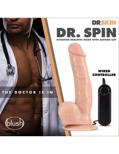 Телесный ротатор-реалистик Dr. Spin 8 inch Gyrating Realistic Dildo - 21,6 см.