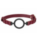 Кляп-кольцо на бордовых ремешках Silicone Ring Gag