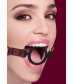 Кляп-кольцо на бордовых ремешках Silicone Ring Gag