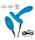 Голубой массажер простаты Silicone Remote Pulsing Pleaser - 11,5 см.