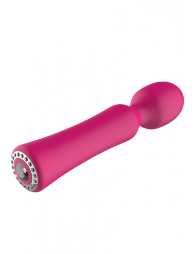 Розовый универсальный массажер Wand Pearl - 20 см.