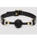 Черный кляп-шар Bound to You Faux Leather Ball Gag