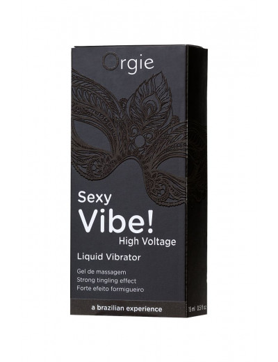 Гель для массажа ORGIE Sexy Vibe High Voltage с эффектом вибрации - 15 мл.