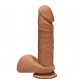 Фаллоимитатор-мулат The D Perfect D 7  Caramel - 17,8 см.