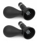 Черные вибропомпы на соски Cordless Vibrating Nipple Suckers
