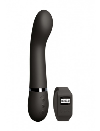 Черный вибромассажер Kegel G - 20 см.