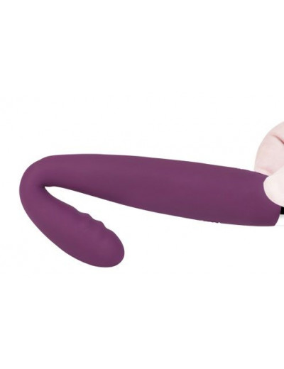Фиолетовый вибратор Cici Violet с гнущейся головкой - 18,2 см.
