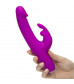 Фиолетовый перезаряжаемый вибратор Rabbit Slimline Curve Rechargeable - 24 см.