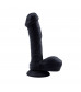 Черный фаллоимитатор Gentle Black Penis - 19 см.