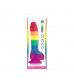 Радужный фаллоимитатор Pride Edition 6 Dildo - 21 см.