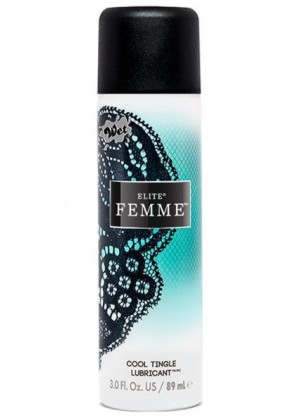 Возбуждающий гибридный лубрикант Wet Elite Femme Cool Tingle - 89 мл.