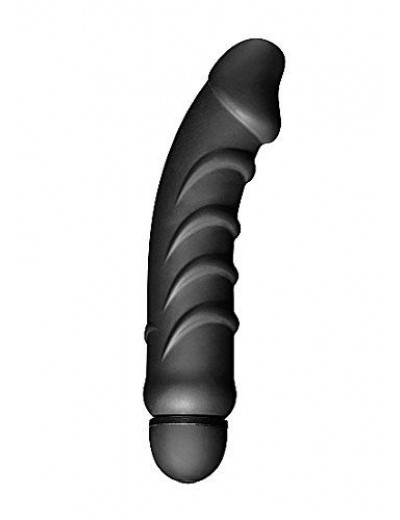 Ребристый анальный вибратор 5 Speed Silicone Vibe - 24 см.