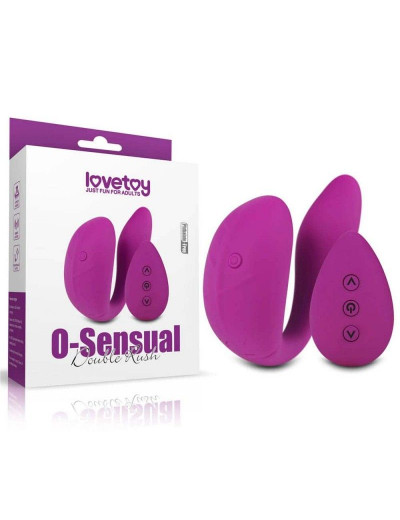 Фиолетовый вибратор для пар O-Sensual Double Rush