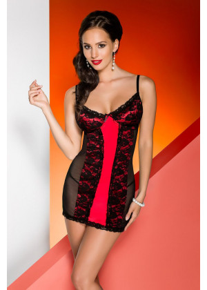 Сорочка с яркой вставкой спереди и вырезом на попке Karmina