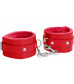 Красные наручники Plush Leather Hand Cuffs