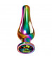 Радужная металлическая пробка Rainbow Metal Plug Medium - 11,1 см.