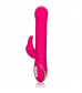 Ярко-розовый вибратор Jack Rabbit Signature Silicone Beaded Rabbit - 23 см.