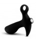 Черный анальный вибратор Silicone Vibrating Prostate Massager 01 - 10,8 см.
