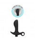 Черный анальный вибратор Silicone Vibrating Prostate Massager 01 - 10,8 см.