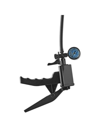 Прозрачная вакуумная помпа с манометром Deluxe Pistol Penis Pump
