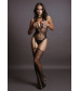 Оригинальный сетчатый боди-комбинезон Contrast Suspender Bodystocking