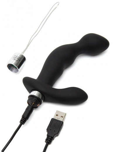 Черный вибромассажер простаты Relentless Vibrations Remote Prostate Vibrator - 15,2 см.