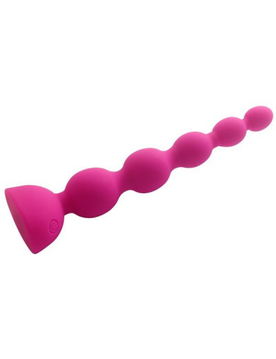 Розовый анальный вибростимулятор Anal Beads L - 21,5 см.