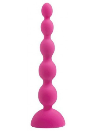 Розовый анальный вибростимулятор Anal Beads L - 21,5 см.