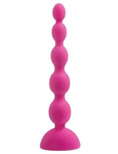 Розовый анальный вибростимулятор Anal Beads L - 21,5 см.