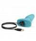 Голубая вибропробка с ротацией шариков RIMMING REMOTE CONTROL PLUG TEAL - 15,2 см.