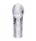Прозрачная рельефная насадка на палец Dale - 8,5 см.