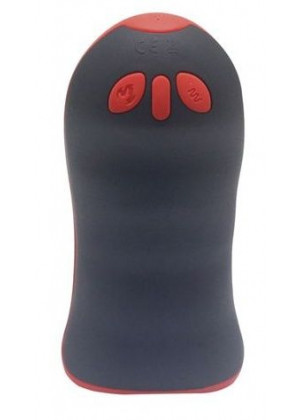 Черный вибромастурбатор Vibrating Stroker