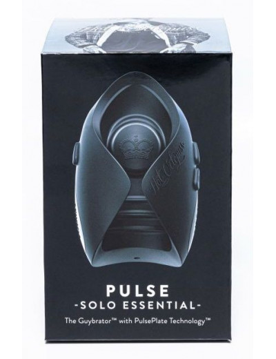 Черный инновационный мужской вибратор PULSE SOLO ESSENTIAL
