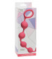 Розовая анальная цепочка Long Pleasure Chain - 35 см.