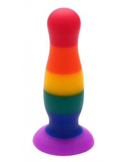Разноцветная анальная пробка COLOURFUL PLUG - 12,5 см.