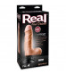 Вибратор телесного цвета с мошонкой Real Feel Deluxe №4 - 19 см.