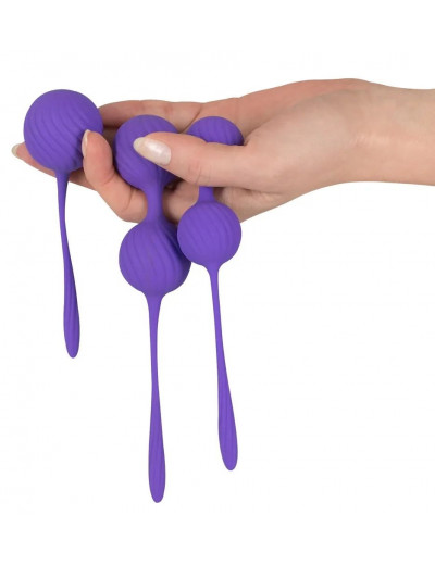 Фиолетовый набор вагинальных шариков 3 Kegel Training Balls