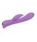 Фиолетовый вибромассажер-кролик 5  Silicone Ripple Passion - 19,1 см.
