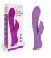 Фиолетовый вибромассажер-кролик 5  Silicone Ripple Passion - 19,1 см.