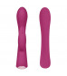 Бордовый вибромассажер-кролик 5  Silicone Bunny Love - 19,1 см.