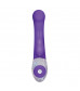 Фиолетовый вибромассажёр The G-spot Rabbit с украшенной стразами рукоятью - 22 см.