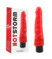 Красный реалистичный вибратор Hot Storm Devilish X3 - 23,2 см.