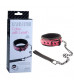Розово-чёрный ошейник с поводком Collar With Leash