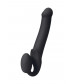 Черный безремневой страпон Silicone Bendable Strap-On L
